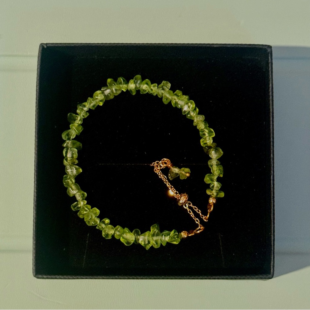 Elegant Green Gemstone Bracelet